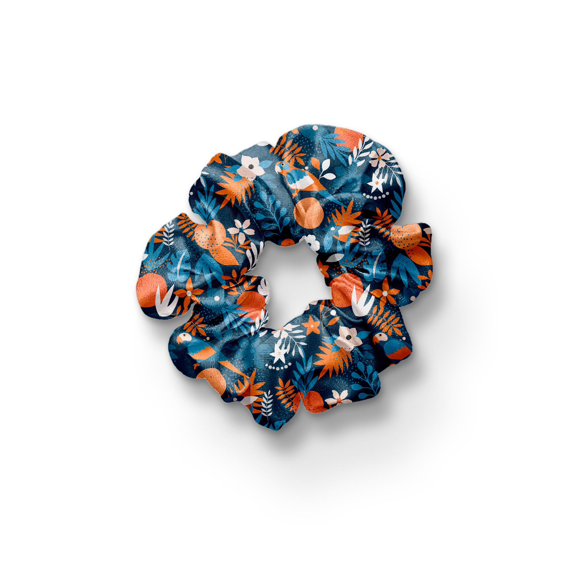 TROPICA BIRD SILK SCRUNCHIE