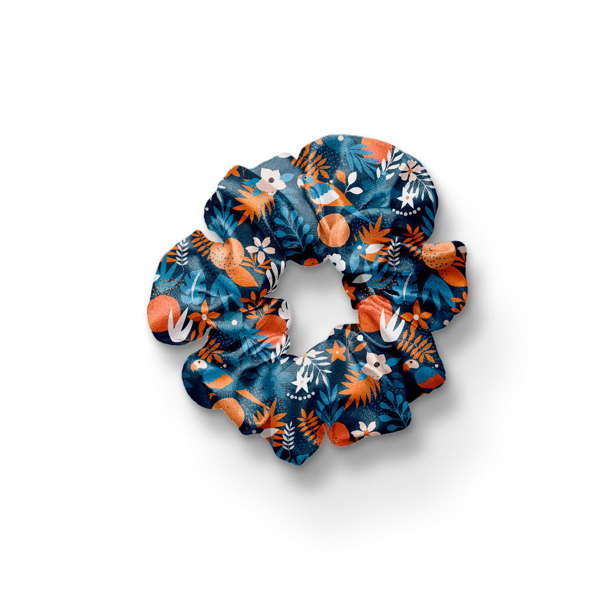 TROPICA BIRD SILK SCRUNCHIE