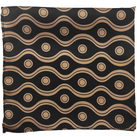 Golden Spiral Silk Pocket Square
