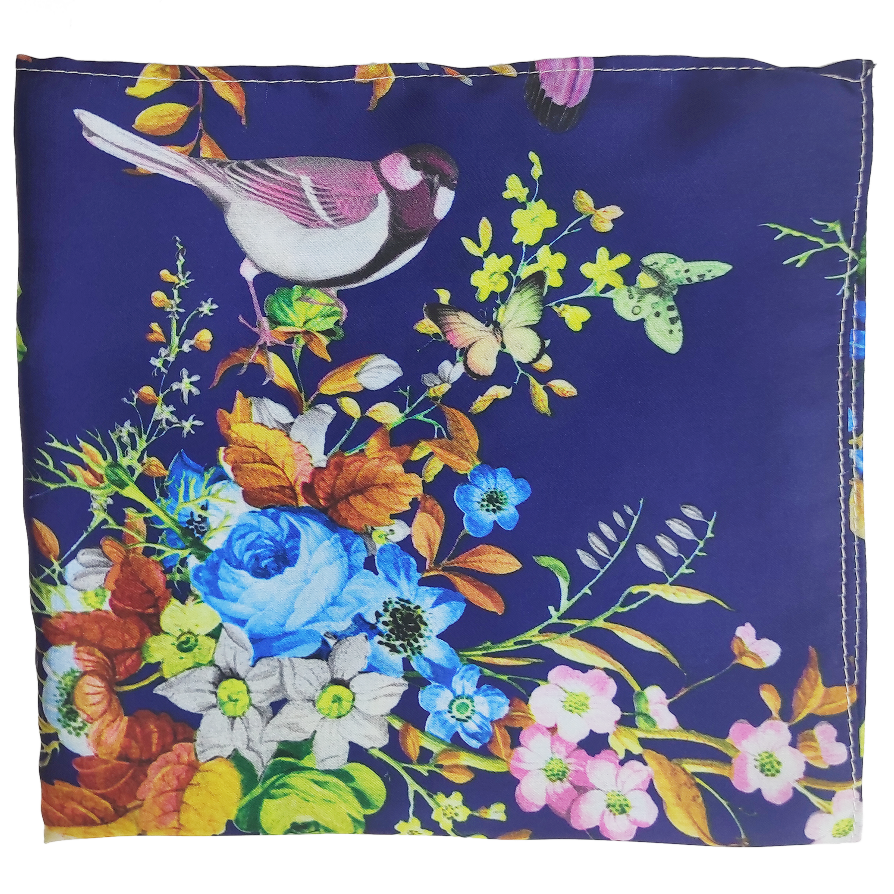 Birds Chirping Silk Pocket Square2