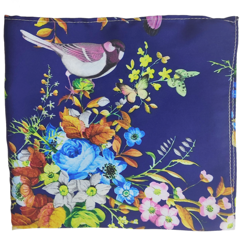 Birds Chirping Silk Pocket Square2