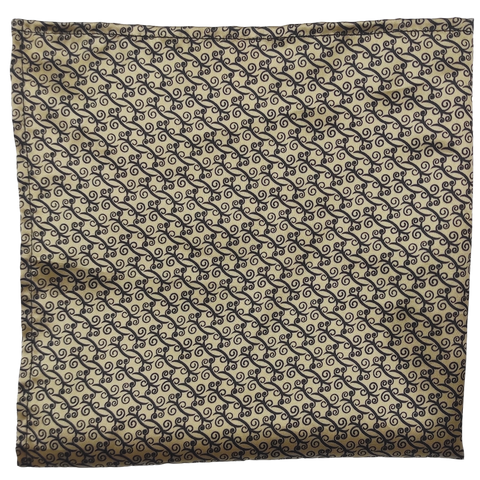 Golden Paisley Garden Pocket Square