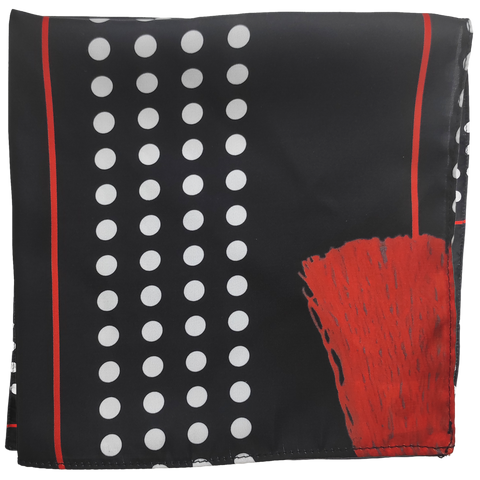 THE POLKA TASSELS SILK POCKET SQUARE