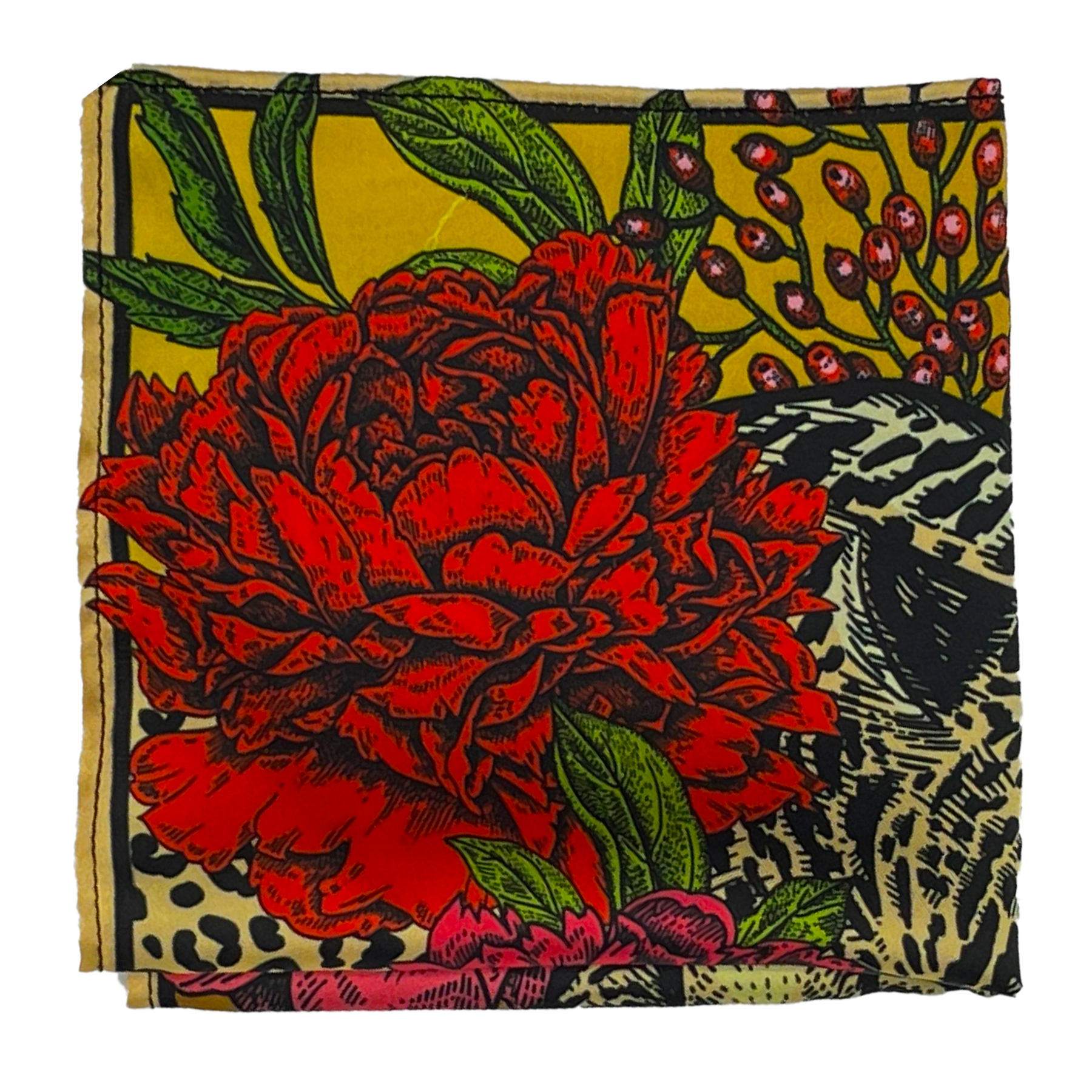 CHEETAH VICE SILK POCKET SQUARE