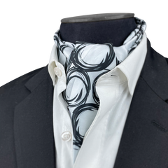 Black Spiral Silk Cravat
