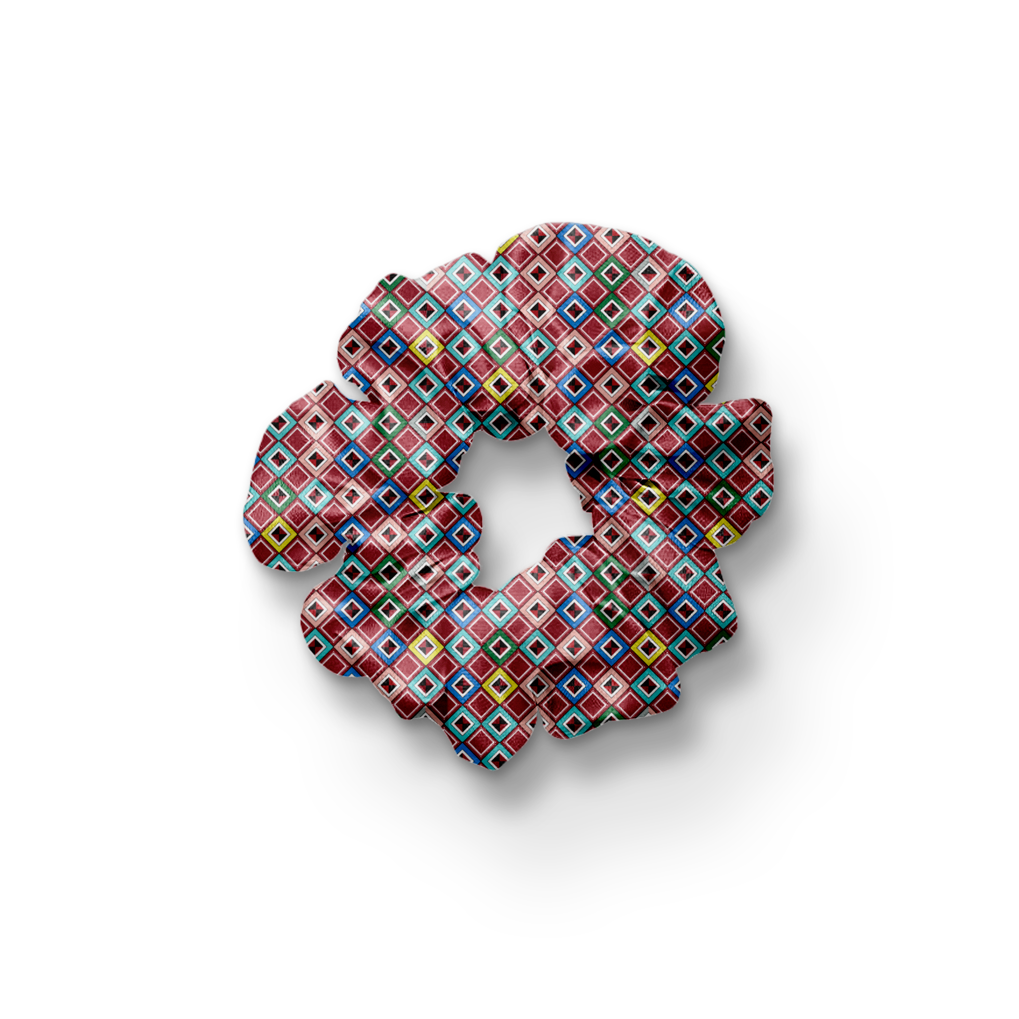 DIGITAL MAZE SILK SCRUNCHIE