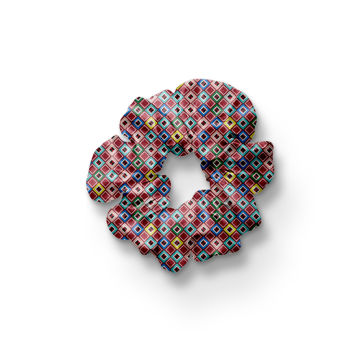 DIGITAL MAZE SILK SCRUNCHIE