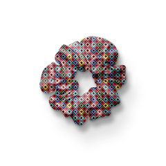 DIGITAL MAZE SILK SCRUNCHIE