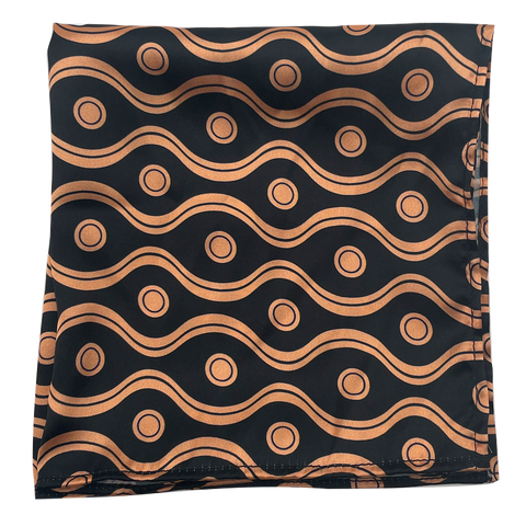 Golden Spiral Silk Pocket Square