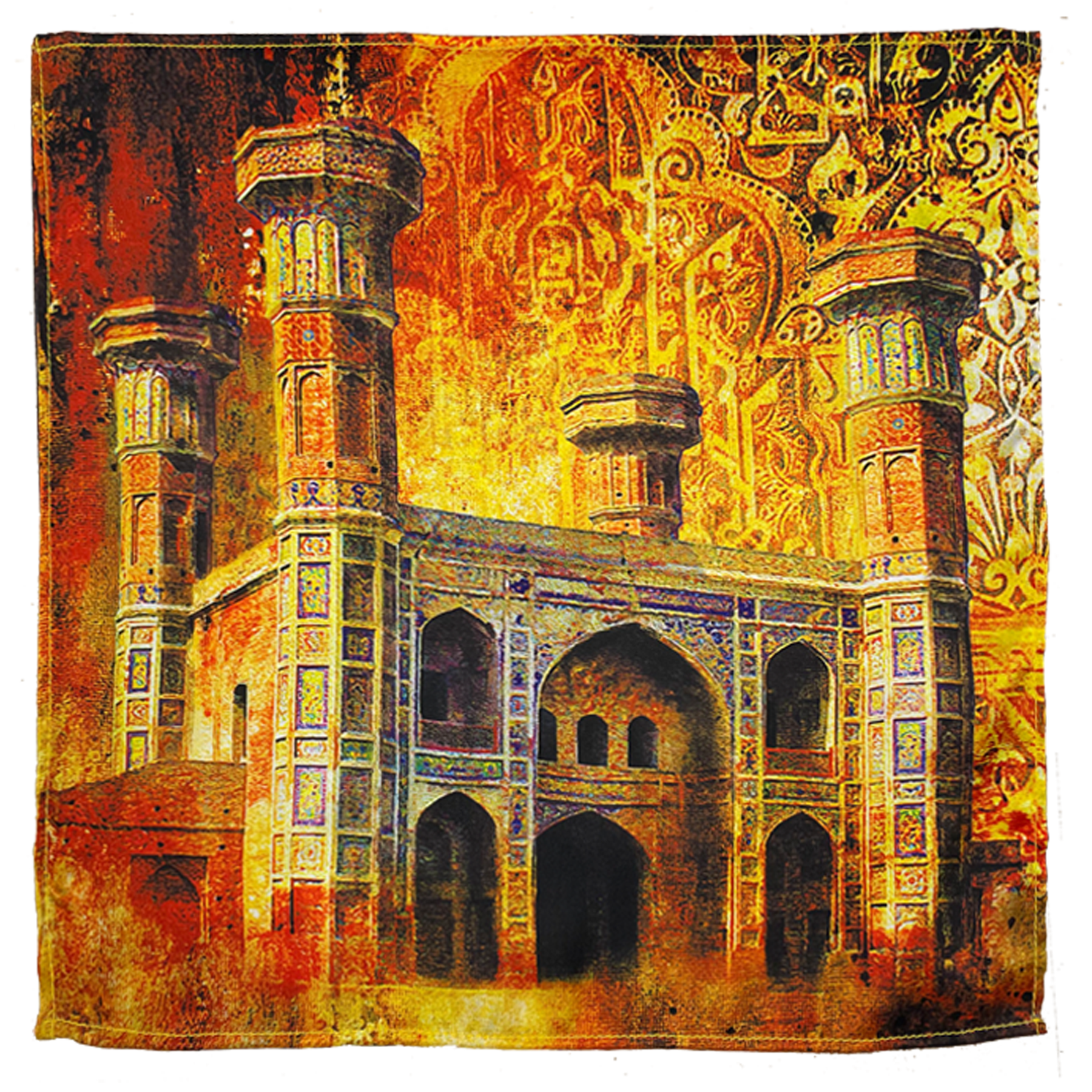 Burj of Lahore Silk Pocket Square