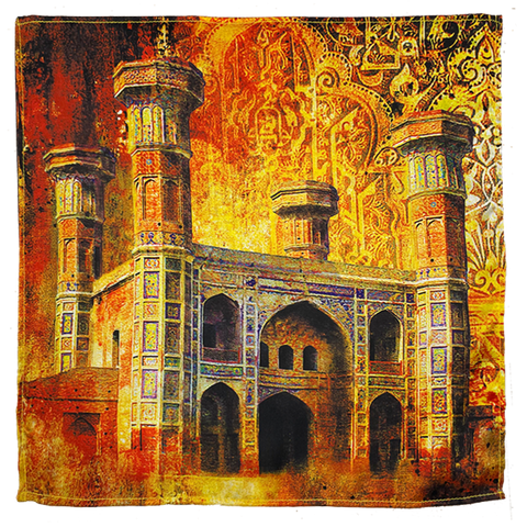 Burj of Lahore Silk Pocket Square