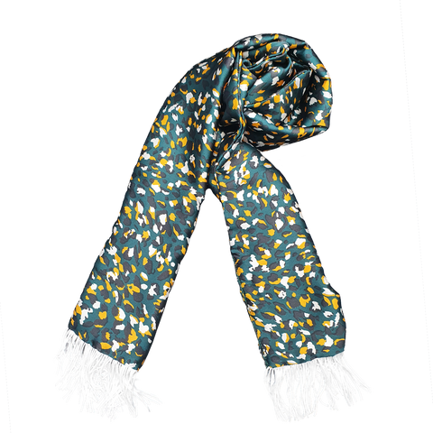 The Army Green Silk Scarf