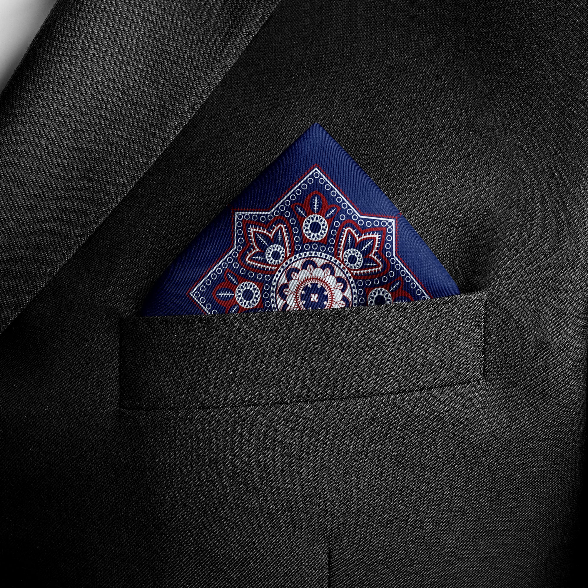 IMPERIAL AJRAK SILK POCKET SQUARE (LUXE COLLECTION)