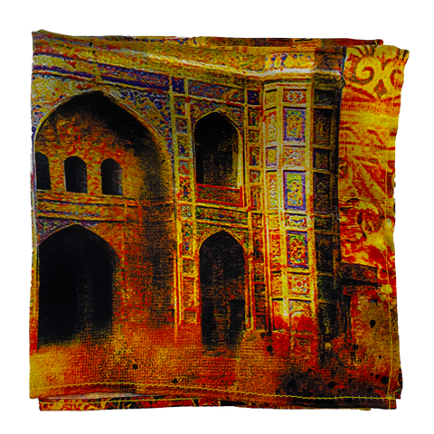 Burj of Lahore Silk Pocket Square