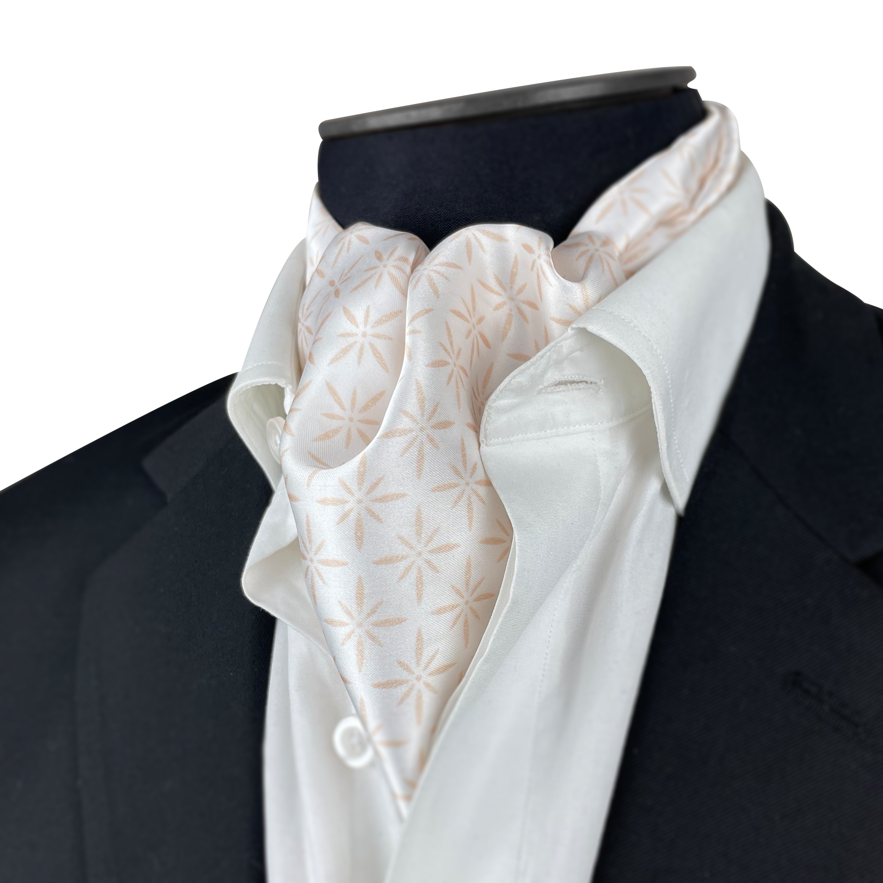 WHITE SPARKLES SILK CRAVAT