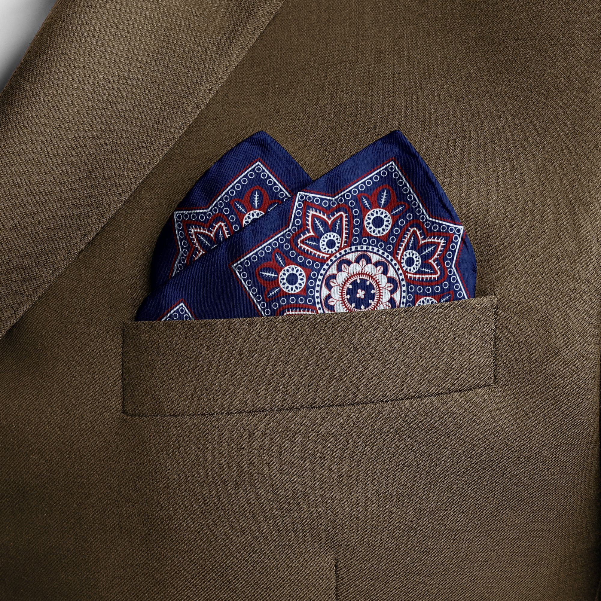 IMPERIAL AJRAK SILK POCKET SQUARE (LUXE COLLECTION)