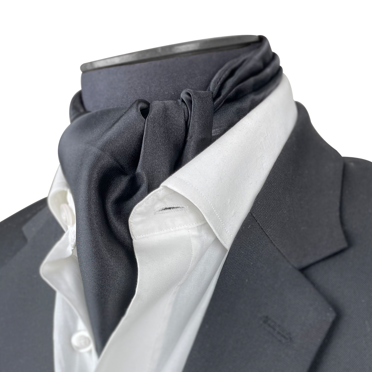 Jet black Silk Cravat