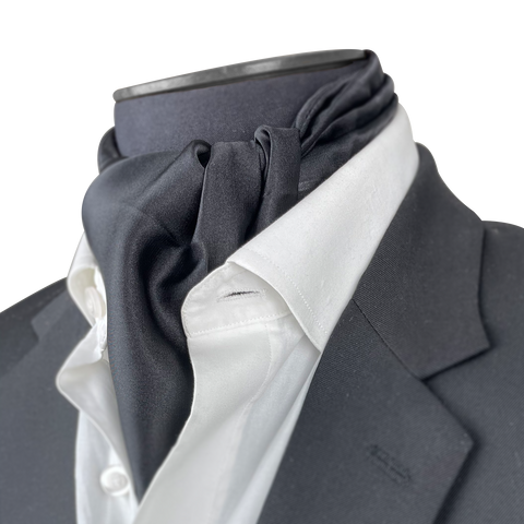 Jet black Silk Cravat