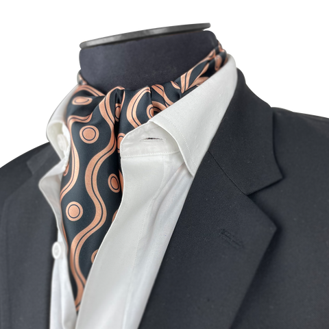 GOLDEN SPIRAL SILK CRAVAT