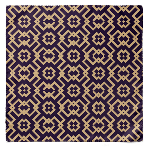 ORNAMENT SILK CRAVAT & POCKET SQUARE SET