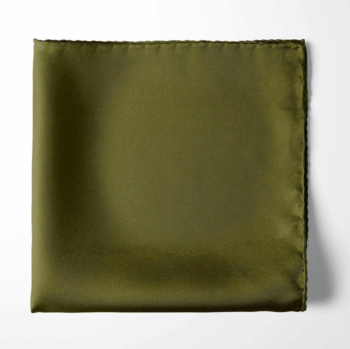 The Solid Moss Silk Pocket Square