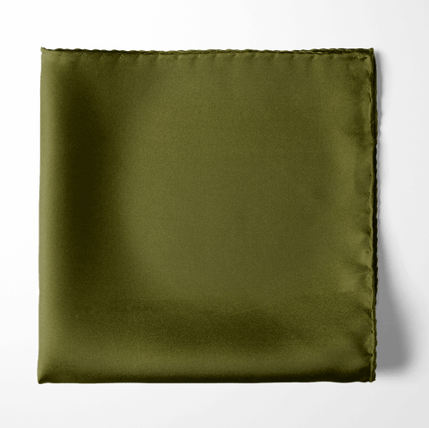 The Solid Moss Silk Pocket Square
