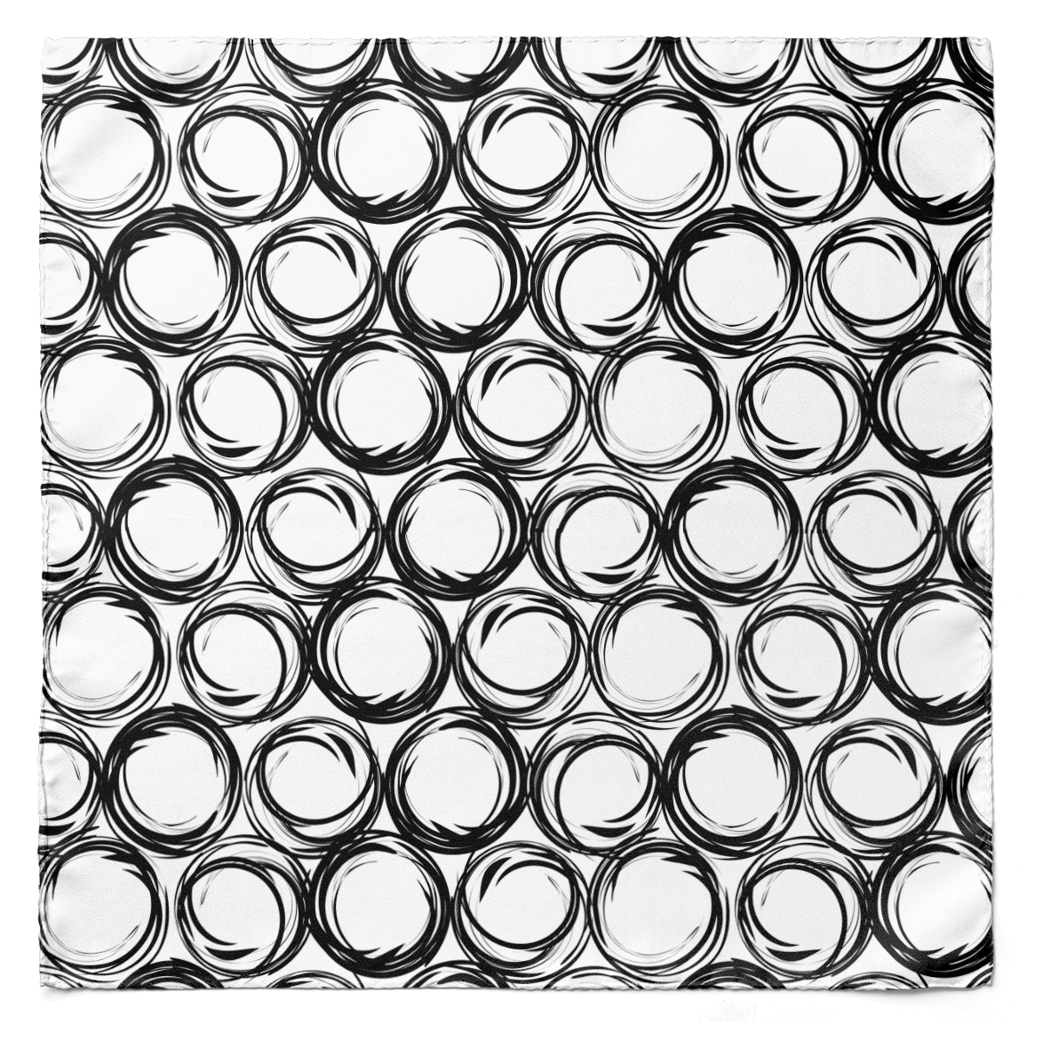 Black Spiral Silk Pocket Square1