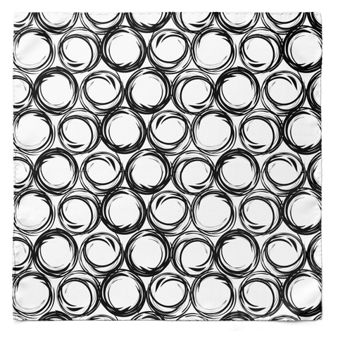 Black Spiral Silk Pocket Square1