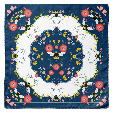 Honeybee SILK POCKET SQUARE