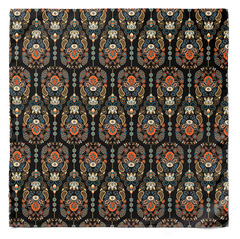 MUGHAL MOTIFS SILK SCARF & POCKET SQUARE SET  (LUXE COLLECTION)