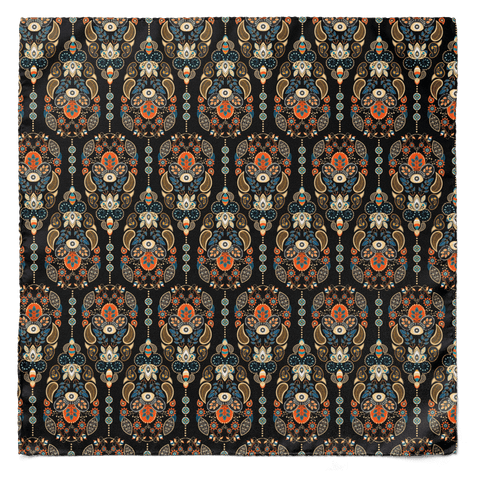 MUGHAL MOTIFS SILK POCKET SQUARE (LUXE COLLECTION)