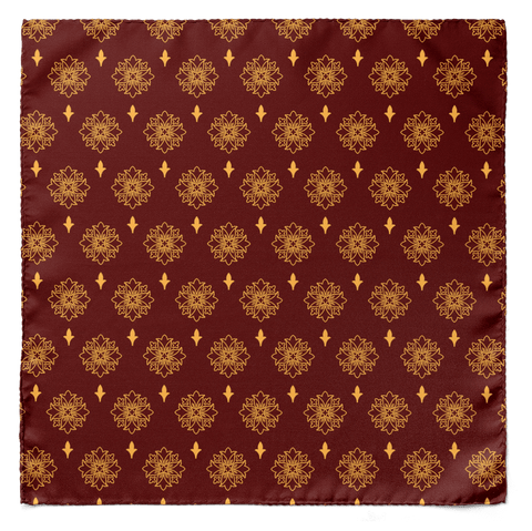 Maroon Eclipse silk pocket square