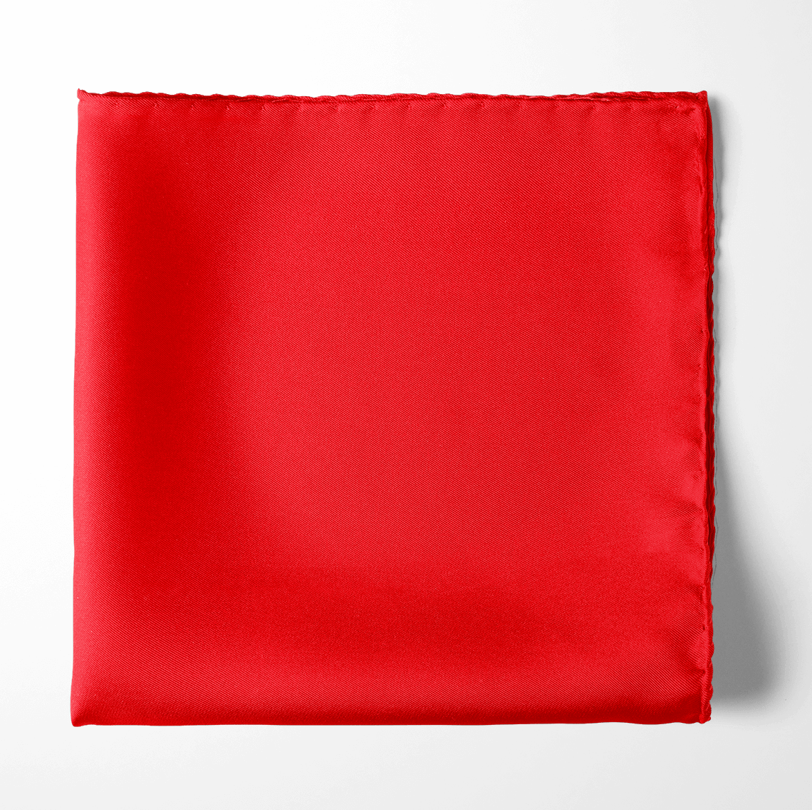 The Solid Red Silk pocket square