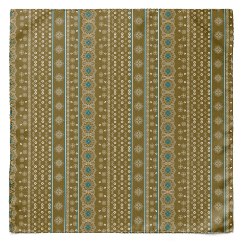 PERSIAN CARAMEL SILK POCKET SQUARE