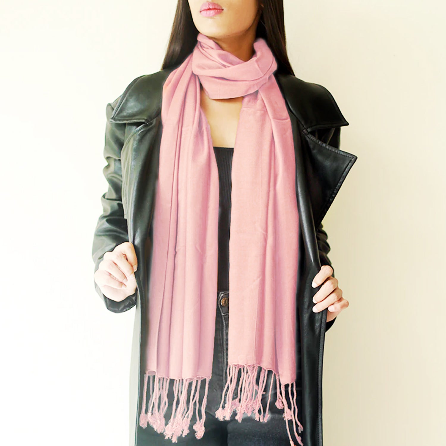ROSE PINK LAWN SCARF