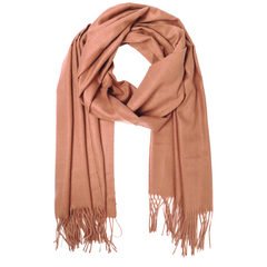 CARAMEL BROWN LAWN SCARF