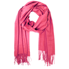 RASPBERRY RED LAWN SCARF