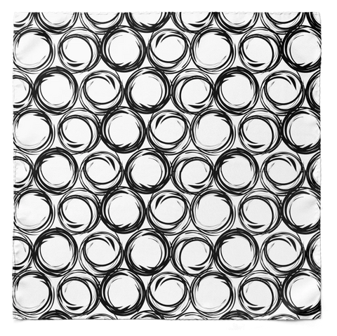 Black Spiral Silk  Scarf