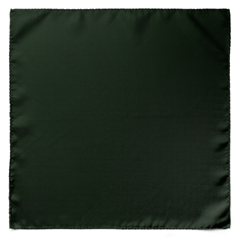 SOLID GREEN SILK CRAVAT & POCKET SQUARE SET