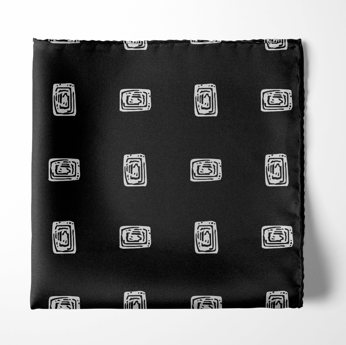 Black Diamond Silk Pocket Square2