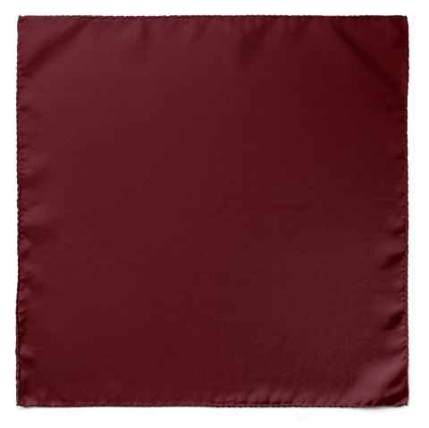 The Solid Maroon Silk Pocket Square