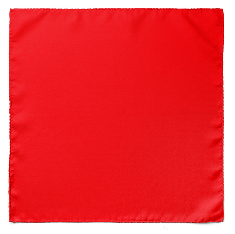 The Solid Red Silk pocket square