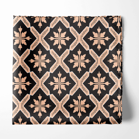 THE GRID SILK POCKET SQUARE