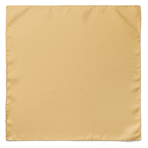 SOLID GOLD SILK CRAVAT & POCKET SQUARE SET