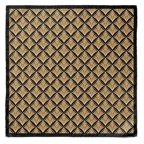 Leafy hypnosis Silk pocket square