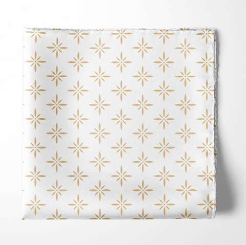 White Sparkles Silk Pocket Square