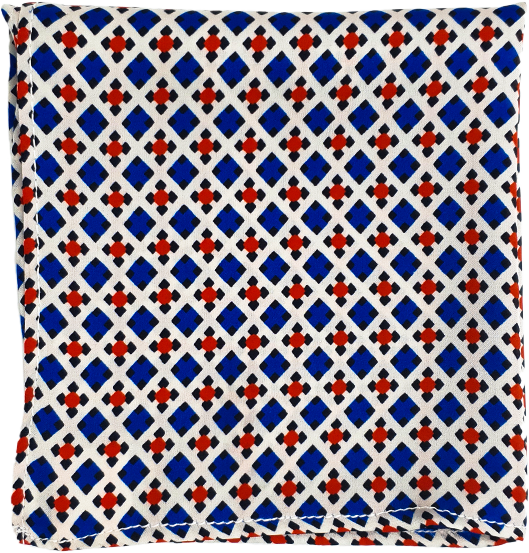 Blue & Red Digital Pocket Square