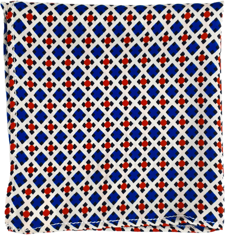 Blue & Red Digital Pocket Square