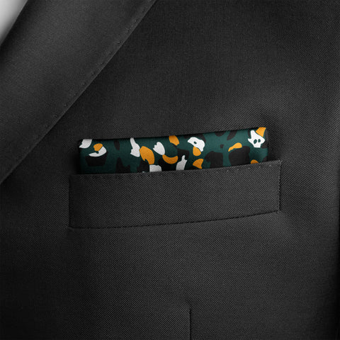 The Army Green Silk Pocket Square