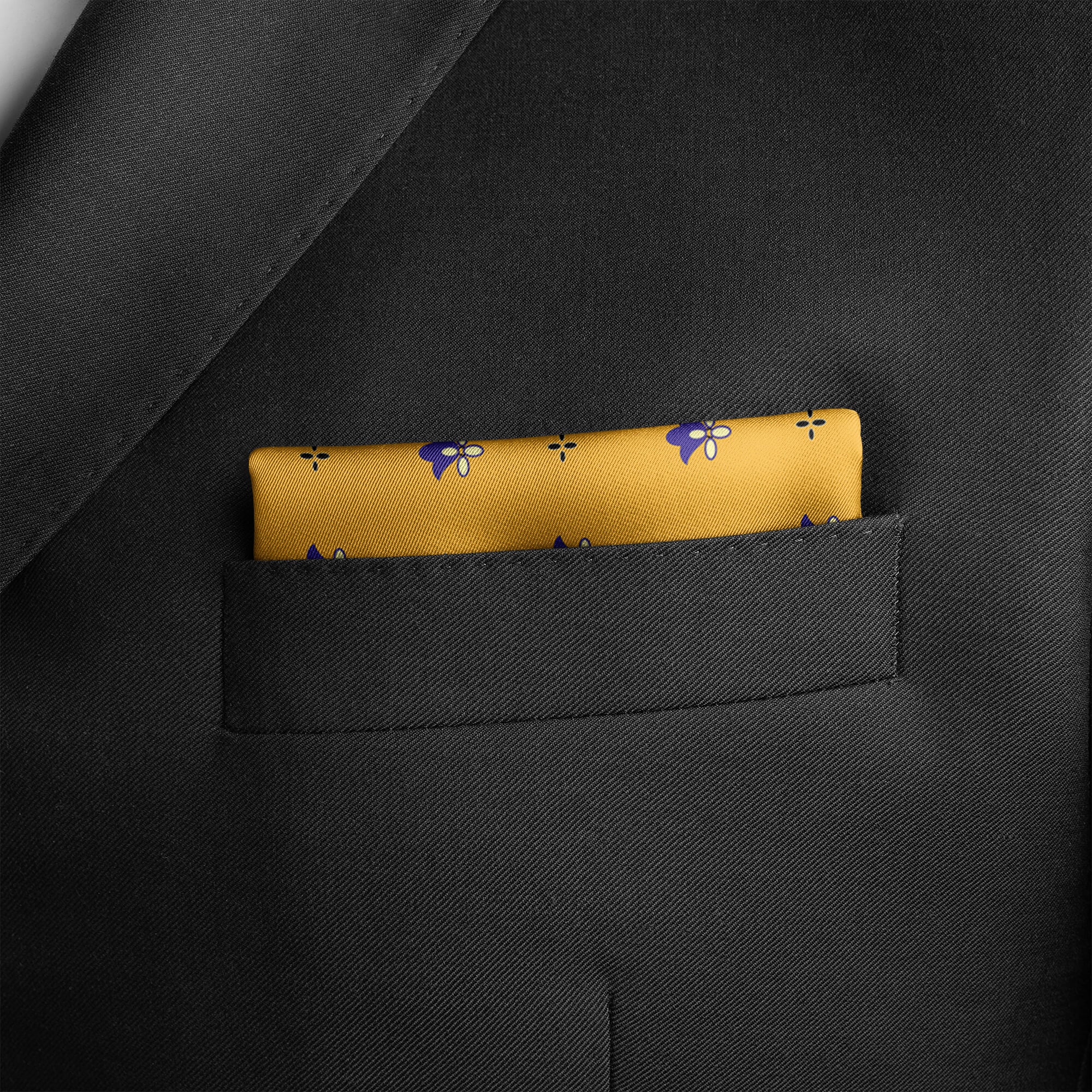 BUMBLEBEE SILK POCKET SQUARE (LUXE COLLECTION)